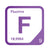 Fluorine periodic table Elemental Tile in Purple