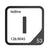 Iodine periodic table Elemental Tile in Black