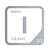 Iodine periodic table Elemental Tile in Gray