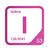 Iodine periodic table Elemental Tile in Magenta