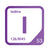Iodine periodic table Elemental Tile in Purple