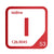 Iodine periodic table Elemental Tile in Red