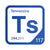 Tennessine periodic table Elemental Tile in Blue