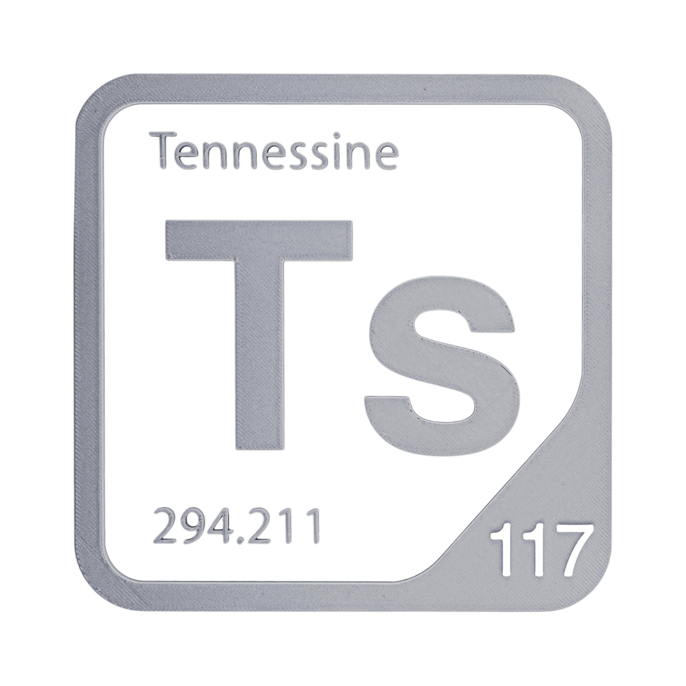 Tennessine periodic table Elemental Tile in Gray