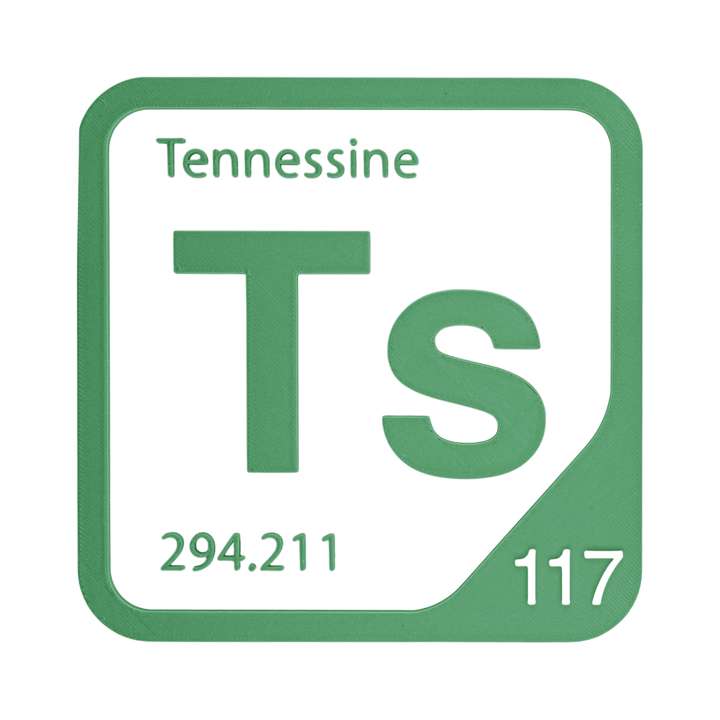 Tennessine periodic table Elemental Tile in Green