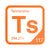 Tennessine periodic table Elemental Tile in Orange