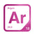 Argon periodic table Elemental Tile in Magenta