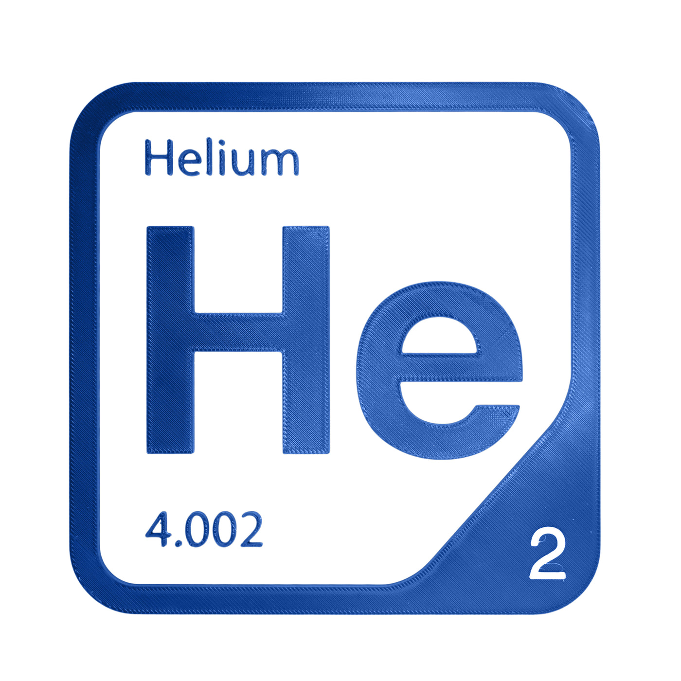 Helium periodic table Elemental Tile in Blue