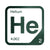 Helium periodic table Elemental Tile in Forest Green
