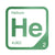 Helium periodic table Elemental Tile in Green