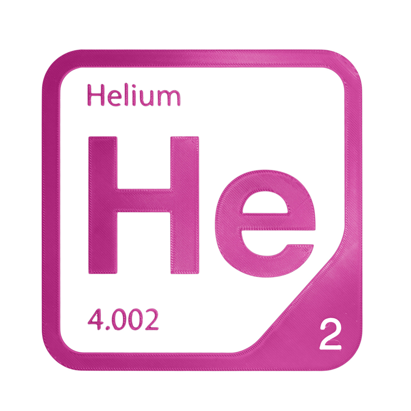 Helium periodic table Elemental Tile in Magenta
