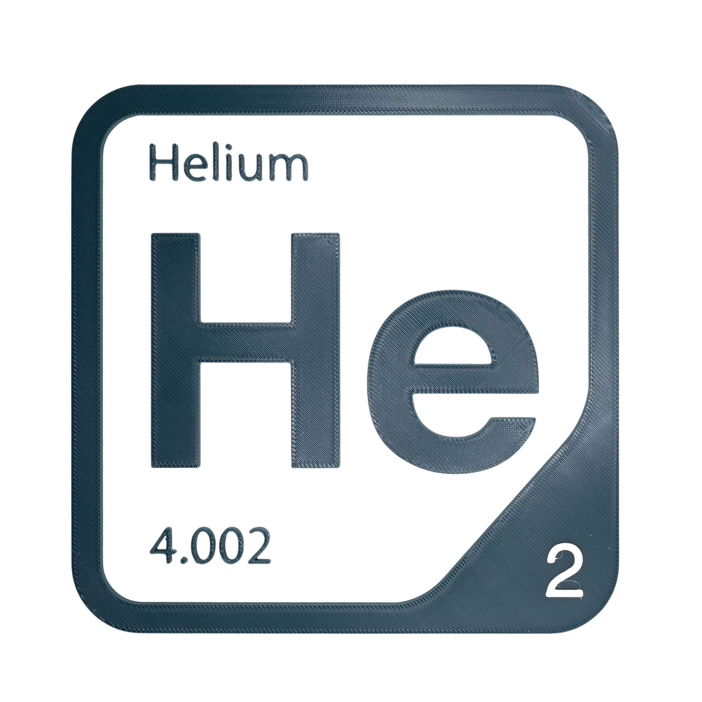 Helium periodic table Elemental Tile in Navy Blue
