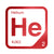 Helium periodic table Elemental Tile in Red