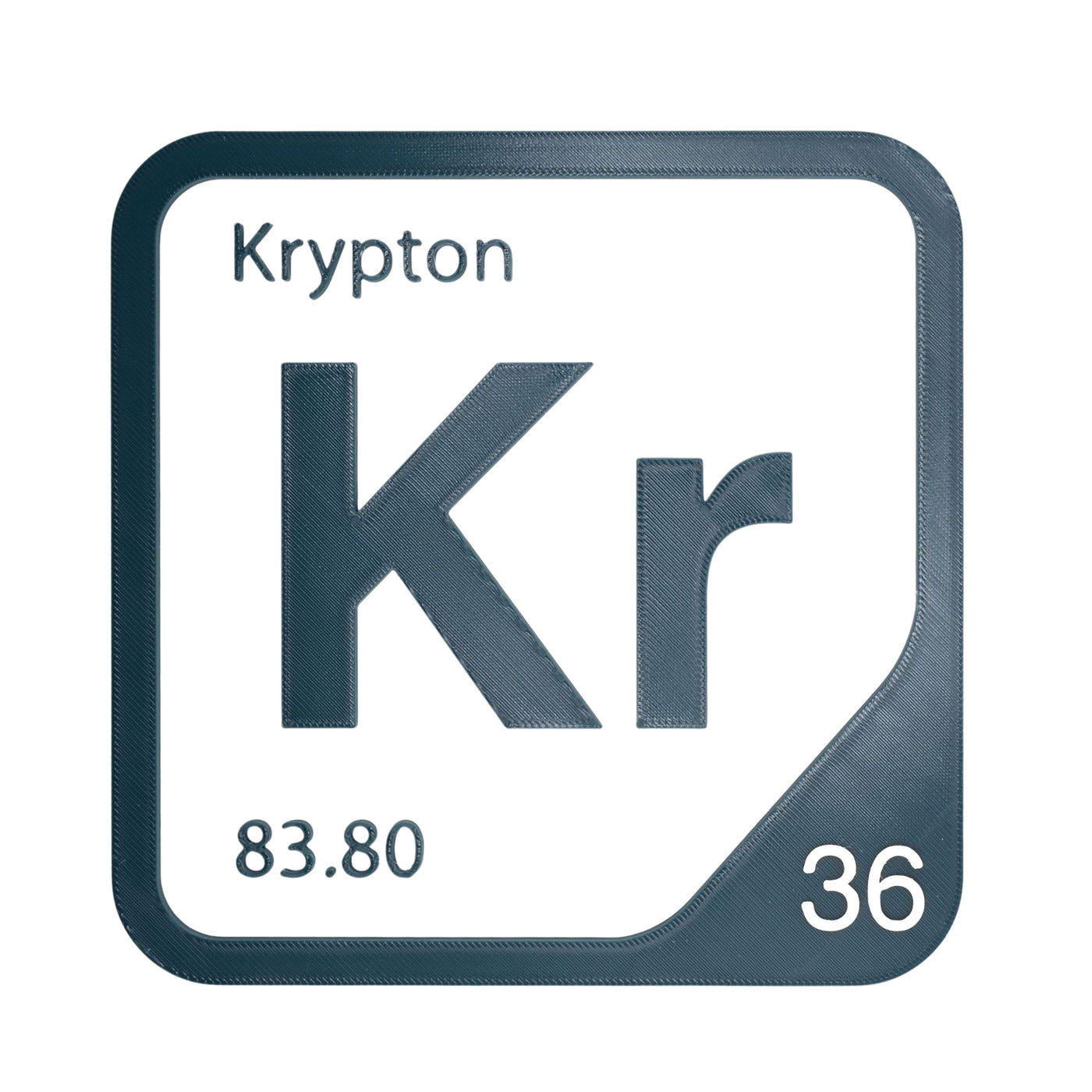 Krypton periodic table Elemental Tile in Navy Blue