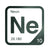 Neon periodic table Elemental Tile in Forest Green
