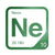 Neon periodic table Elemental Tile in Green