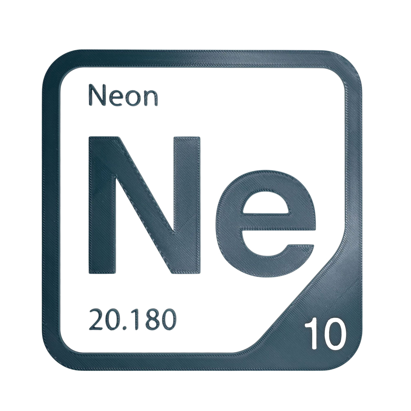 Neon periodic table Elemental Tile in Navy Blue