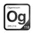 Oganesson periodic table Elemental Tile in Black