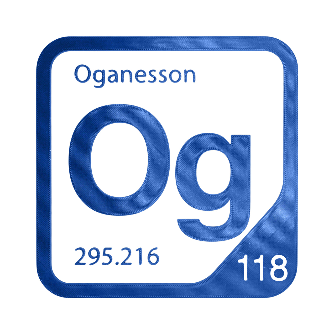 Oganesson periodic table Elemental Tile in Blue