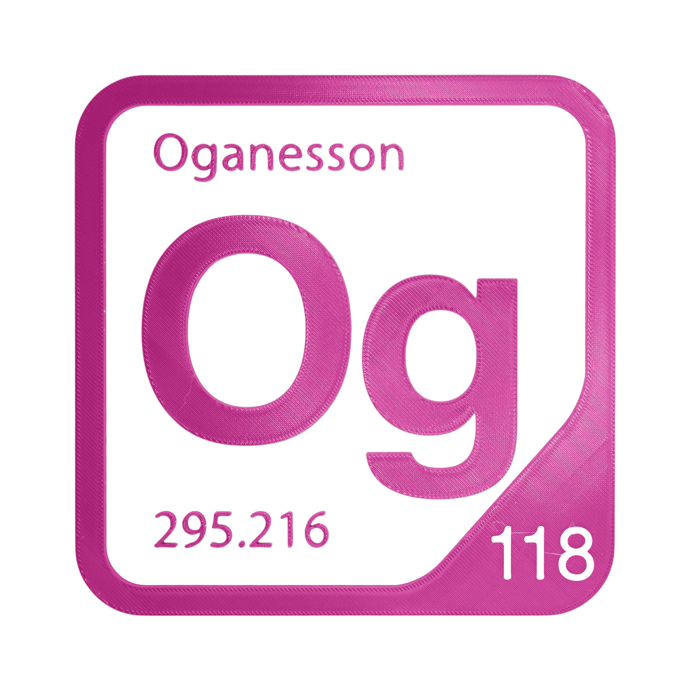 Oganesson periodic table Elemental Tile in Magenta