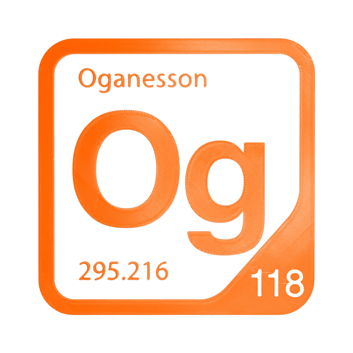 Oganesson periodic table Elemental Tile in Orange