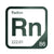 Radon periodic table Elemental Tile in Forest Green
