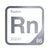 Radon periodic table Elemental Tile in Gray