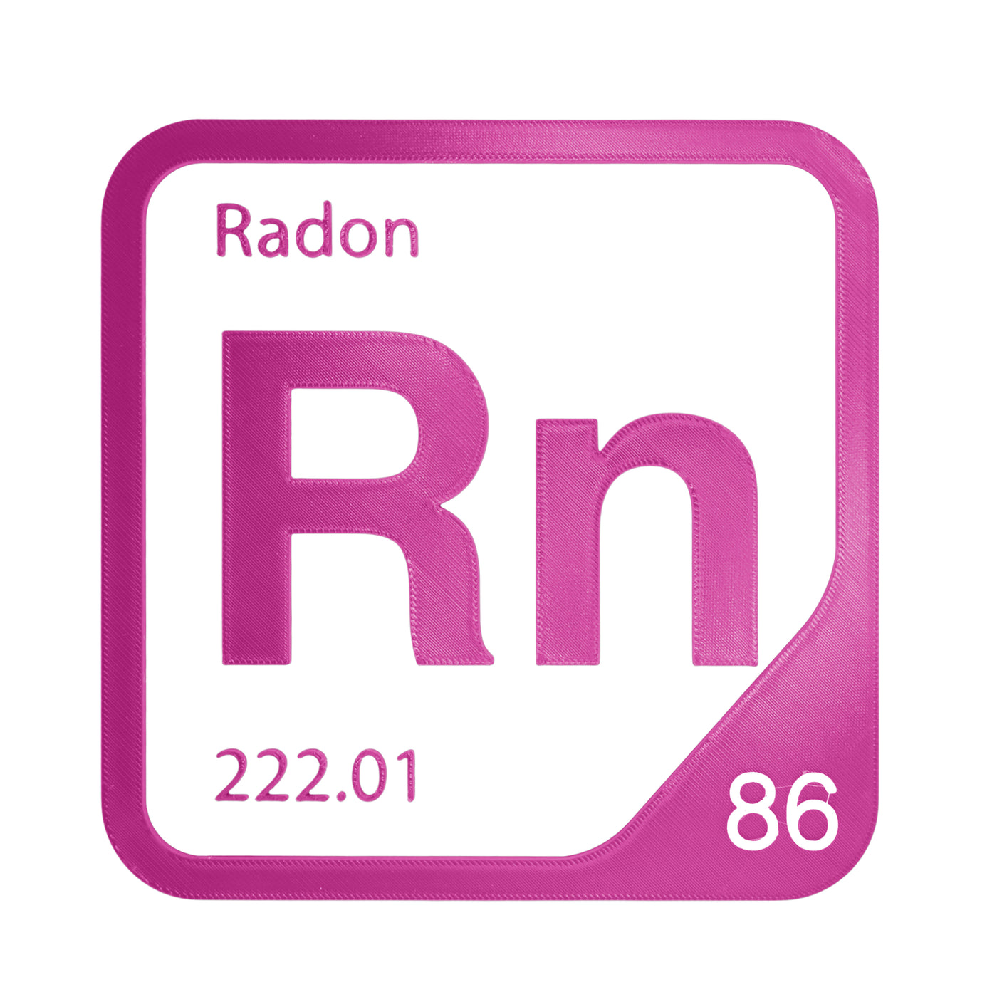 Radon periodic table Elemental Tile in Magenta