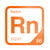 Radon periodic table Elemental Tile in Orange