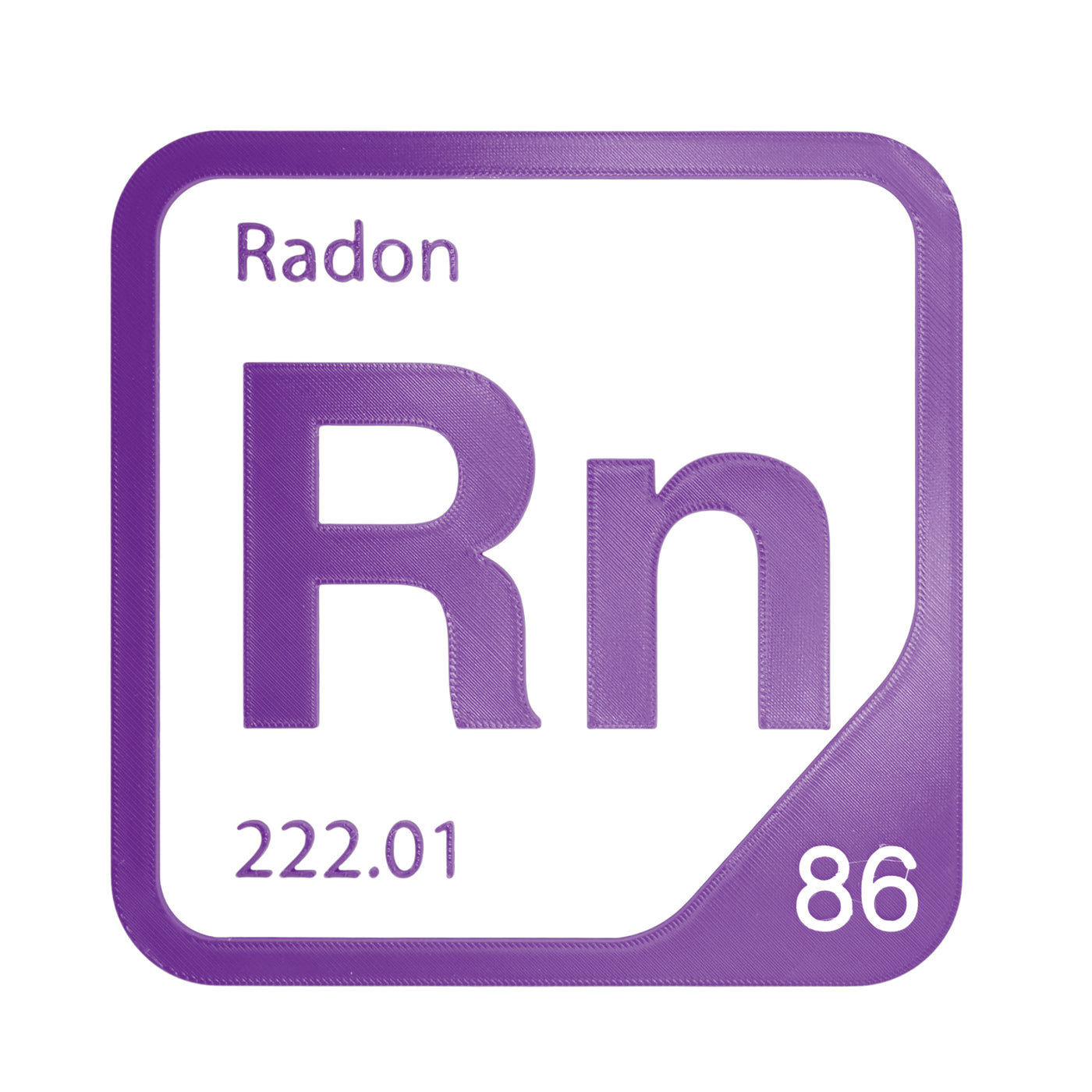Radon periodic table Elemental Tile in Purple