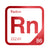 Radon periodic table Elemental Tile in Red
