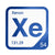 Xenon periodic table Elemental Tile in Blue