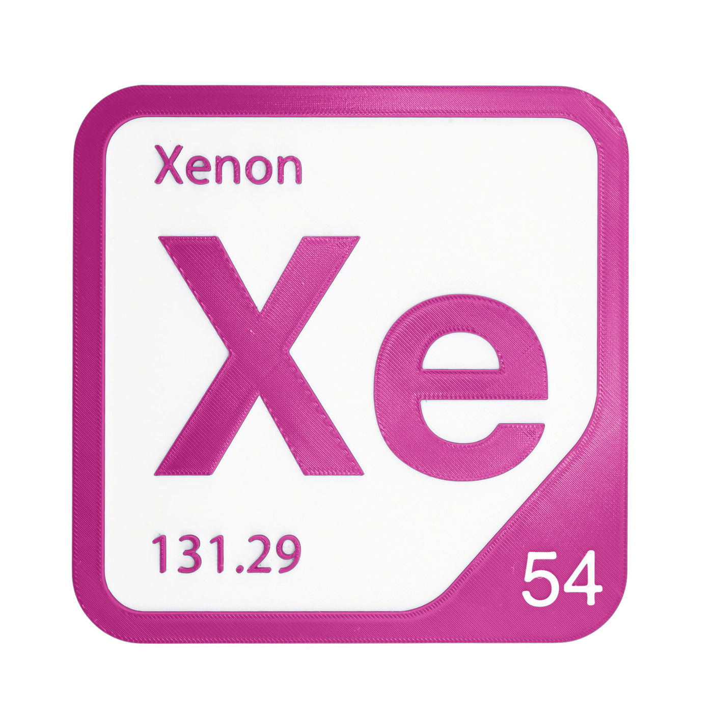 Xenon periodic table Elemental Tile in Magenta