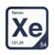 Xenon periodic table Elemental Tile in Navy Blue