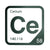 Cerium periodic table Elemental Tile in Forest Green