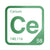 Cerium periodic table Elemental Tile in Green