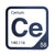Cerium periodic table Elemental Tile in Navy Blue
