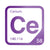 Cerium periodic table Elemental Tile in Purple