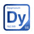 Dysprosium periodic table Elemental Tile in Blue