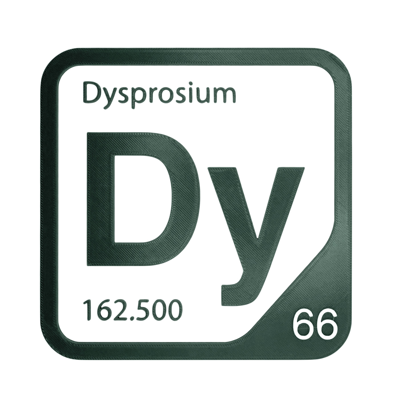 Dysprosium periodic table Elemental Tile in Forest Green
