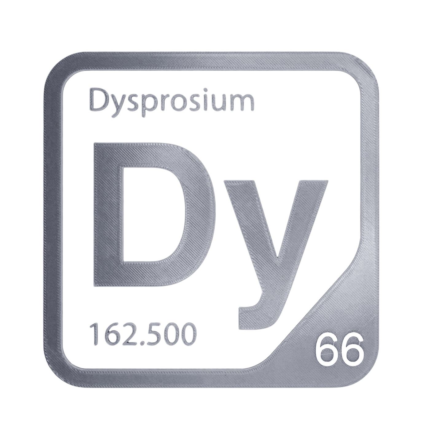Dysprosium periodic table Elemental Tile in Gray
