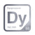 Dysprosium periodic table Elemental Tile in Gray