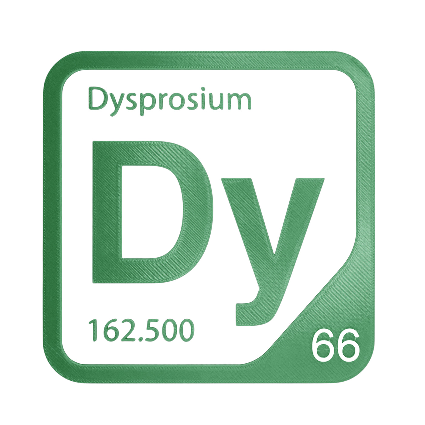Dysprosium periodic table Elemental Tile in Green