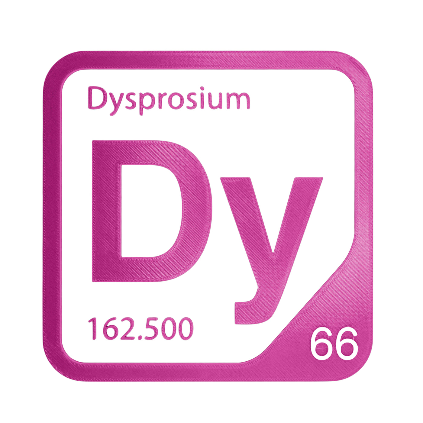 Dysprosium periodic table Elemental Tile in Magenta
