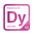 Dysprosium periodic table Elemental Tile in Magenta