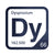 Dysprosium periodic table Elemental Tile in Navy Blue