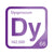 Dysprosium periodic table Elemental Tile in Purple