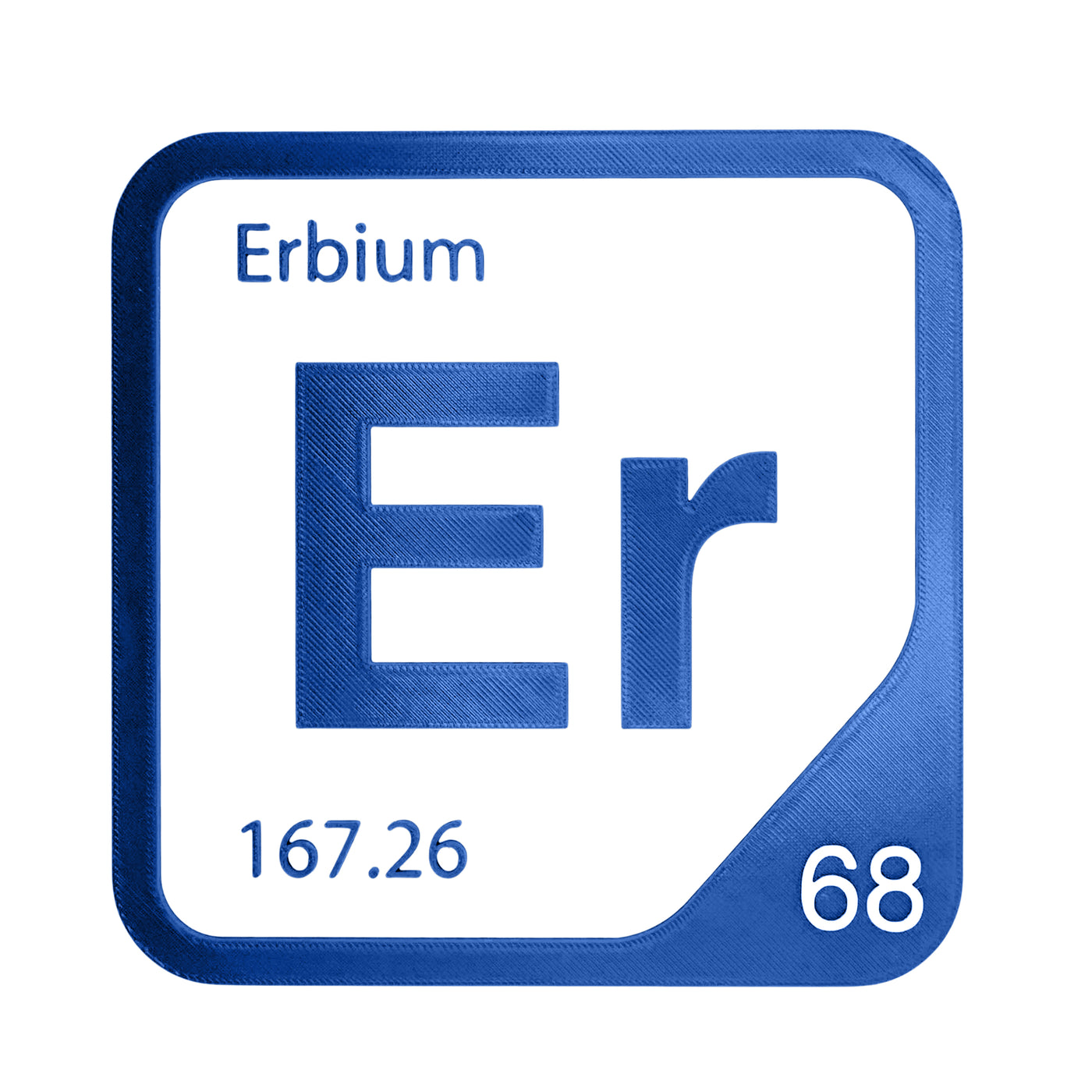 Erbium periodic table Elemental Tile in Blue