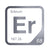 Erbium periodic table Elemental Tile in Gray