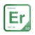 Erbium periodic table Elemental Tile in Green